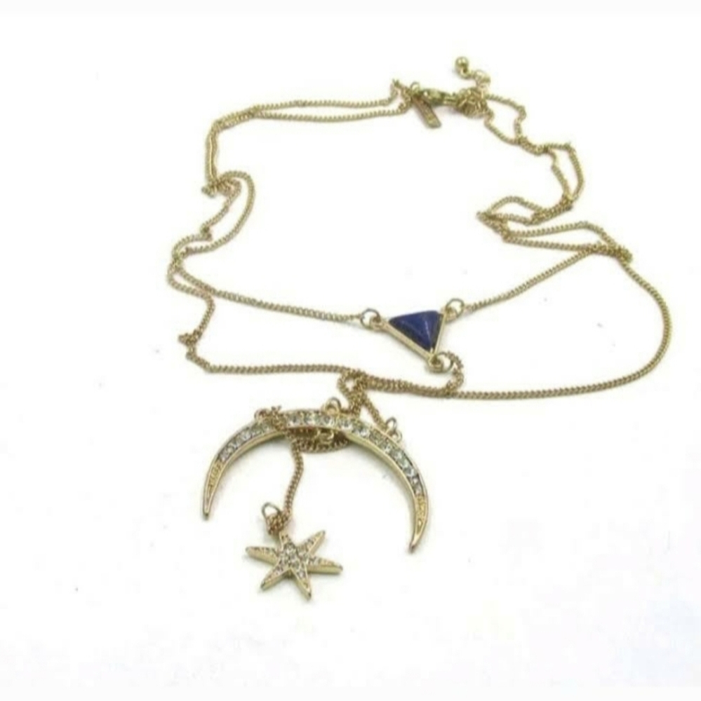 New Multi Layered Moon and Star Symbolic Necklace.